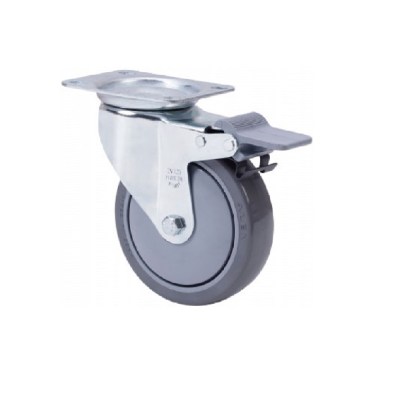 Ruota SGPFP Medio Ø 100x32 mm poliuretano grigio nucleo polipropilene mozzo sfere