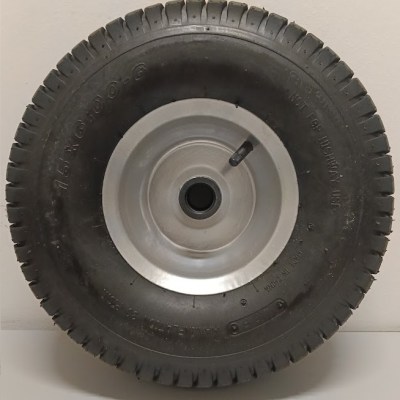 RUOTA PNEUS Ø 380x135 mm (15x6.00-6") DISCO MET. SCOMP. VERN. GRIGIO MOZZO 80 FORO 25 mm COP. GARDEN 4 PR P.170 kg